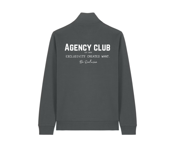 Iconic quarter zip back anthracite