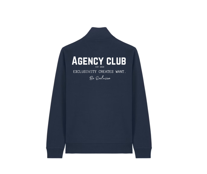 Iconic quarter zip back navy
