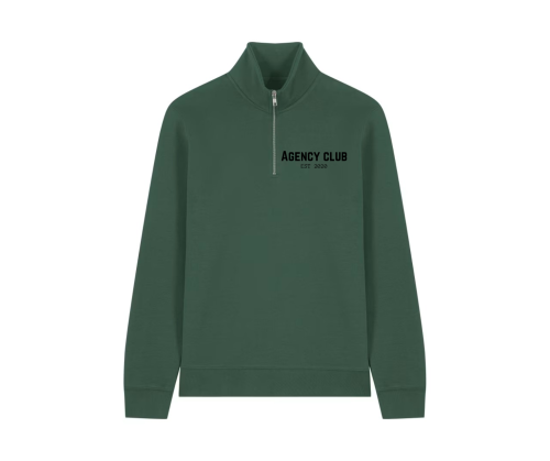 Iconic quarter zip bottle green