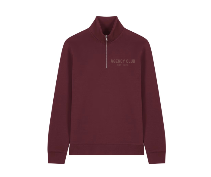 Iconic quarter zip burgandy