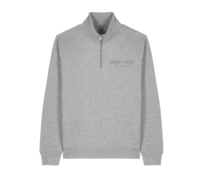 Iconic quarter zip heather grey