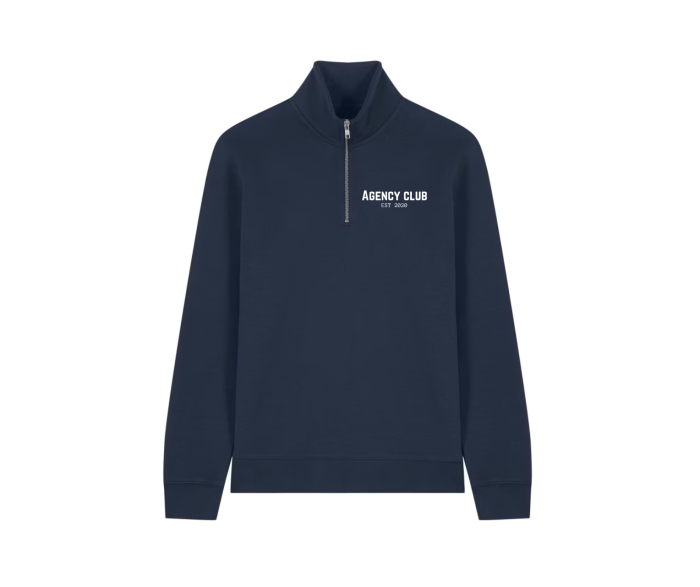 Iconic quarter zip navy