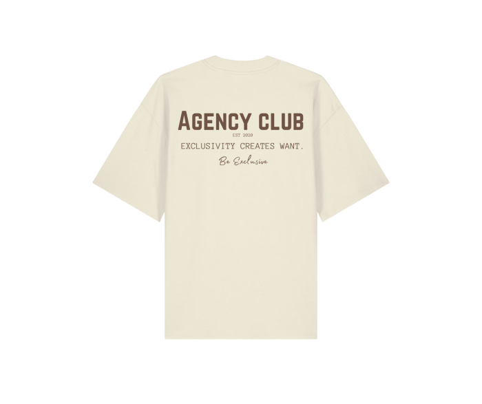 Iconic tee back natural raw