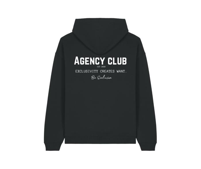 Iconic oversized hoodie back black