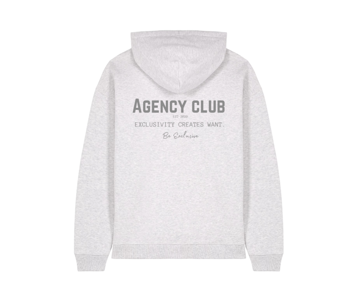 Iconic oversized hoodie back cool heather grey
