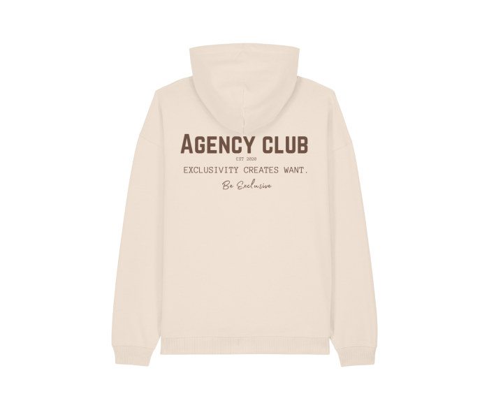 Iconic oversized hoodie back cream