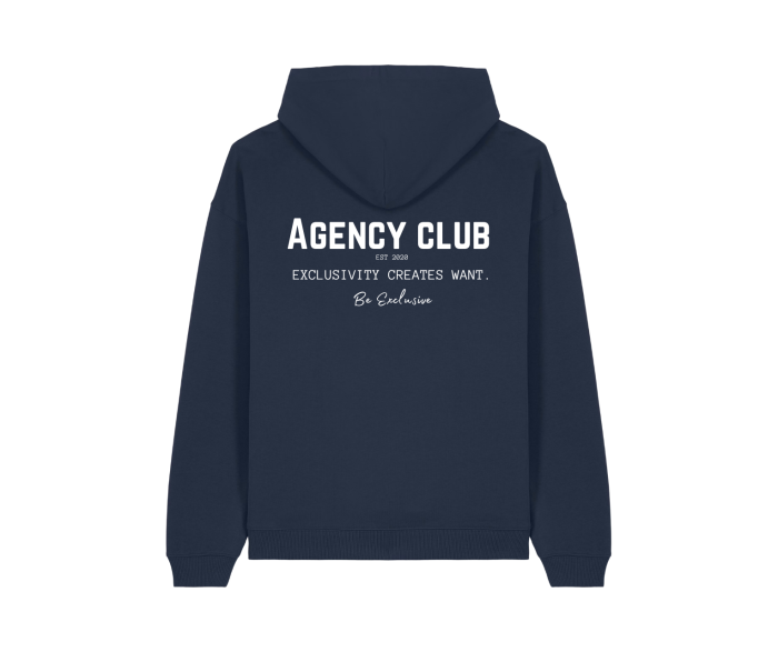 Iconic oversized hoodie back french navy