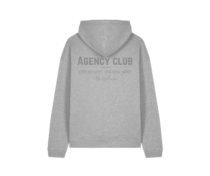 Iconic oversized hoodie back heather grey