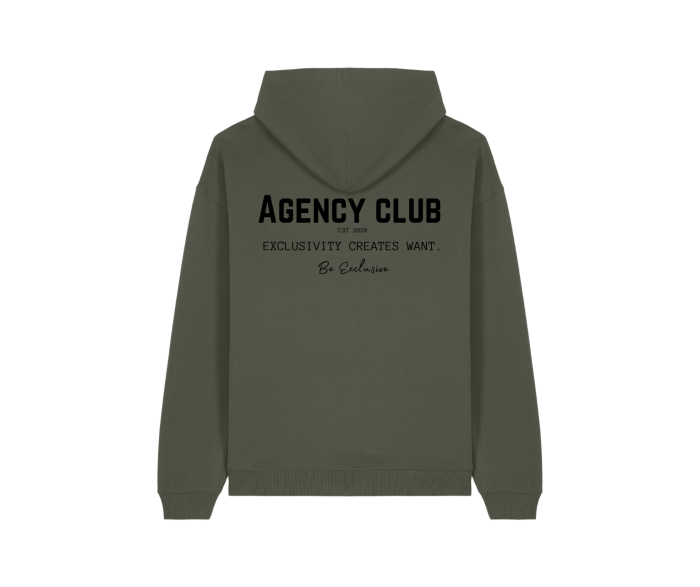 Iconic oversized hoodie back khaki
