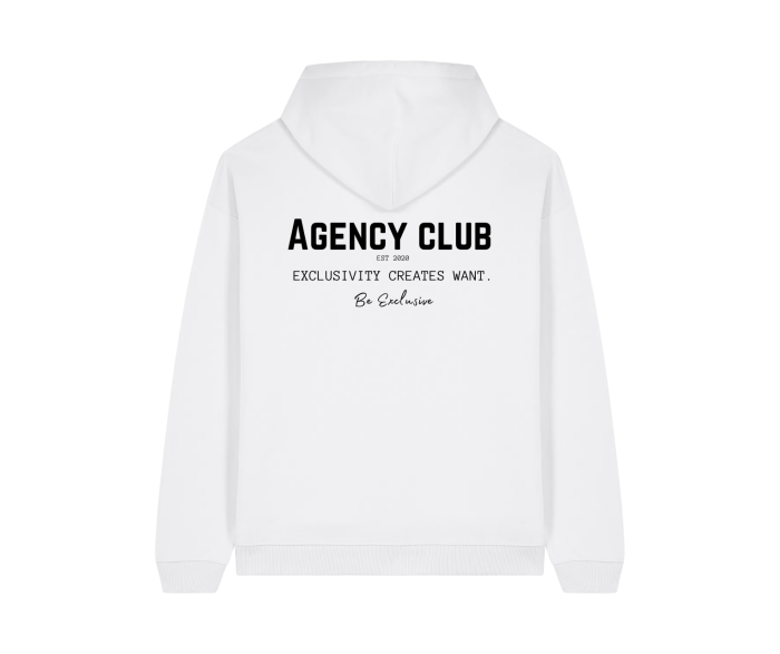 Iconic oversized hoodie back white