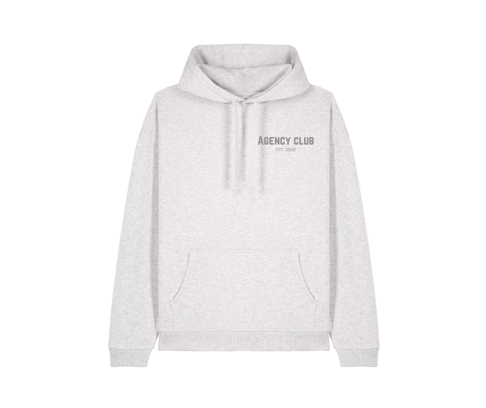 Iconic oversized hoodie cool heather grey