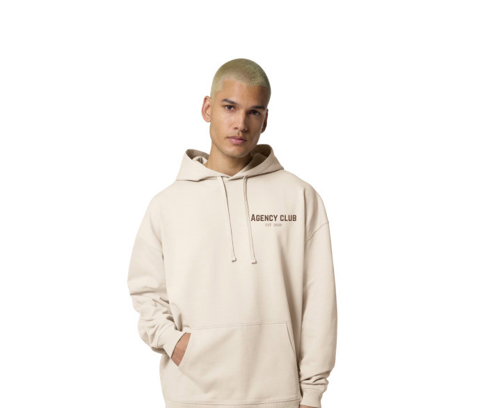Iconic oversized hoodie model cream