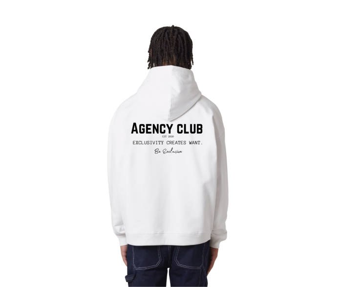 Iconic oversized hoodie model white