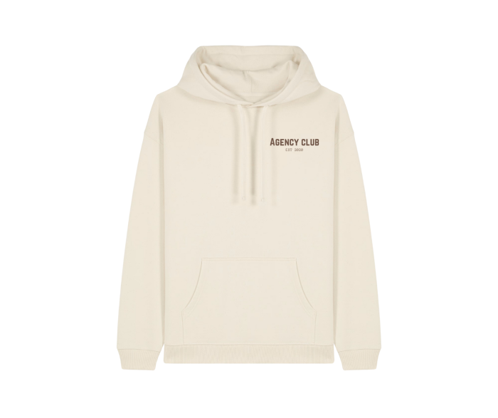 Iconic oversized hoodie natural raw
